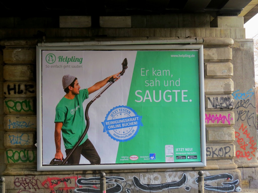 Helpling-Plakat_Kampagne-Er_kam_sah_und_saugte